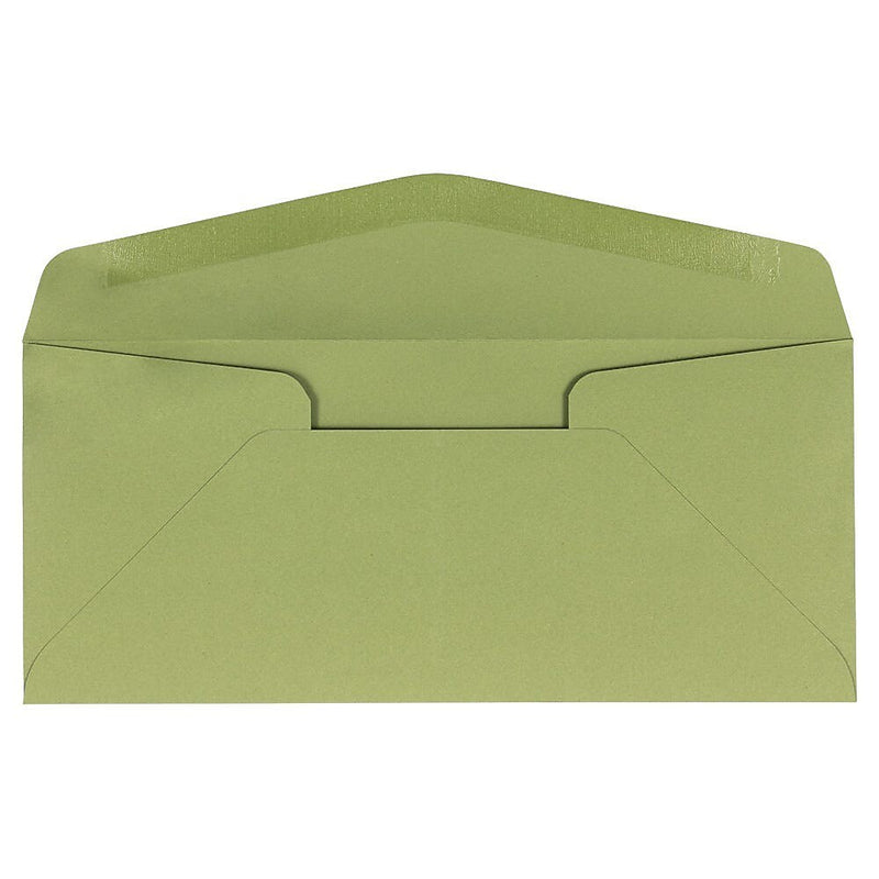 JAM Paper #10 Booklet Envelopes, 4 1/8" x 9 1/2", Avocado Green, 50/Pack (4260-102-50)