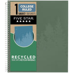 Five Star 1-Subject Notebooks, 8.5" x 11", College Ruled, 100 Sheets, Each (820053-22)