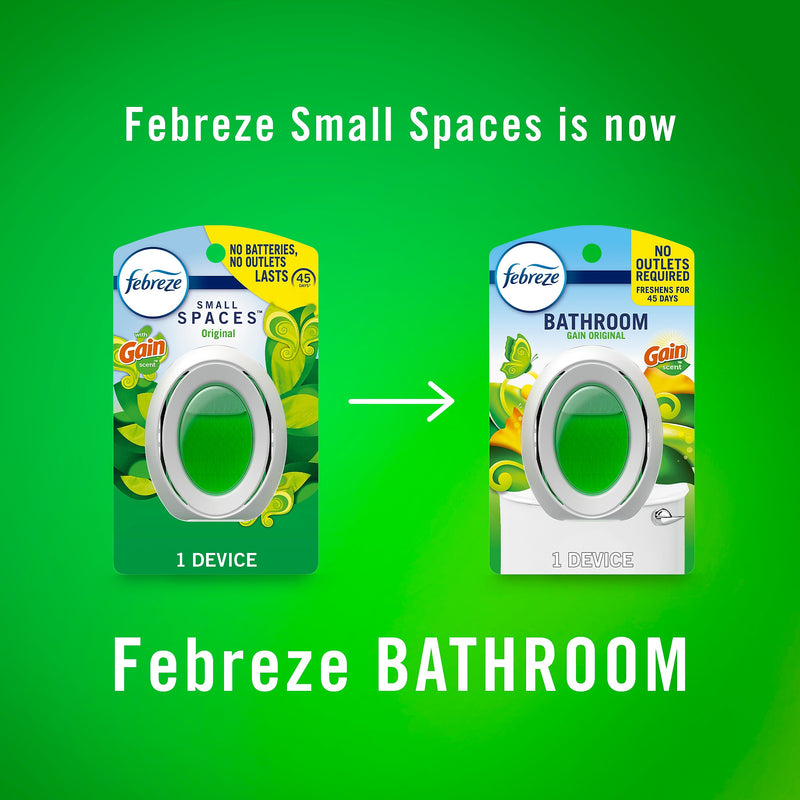 Febreze Bathroom Air Freshener Solid, Gain Original Scent, 0.25 fl. oz., 4/Pack (2573)