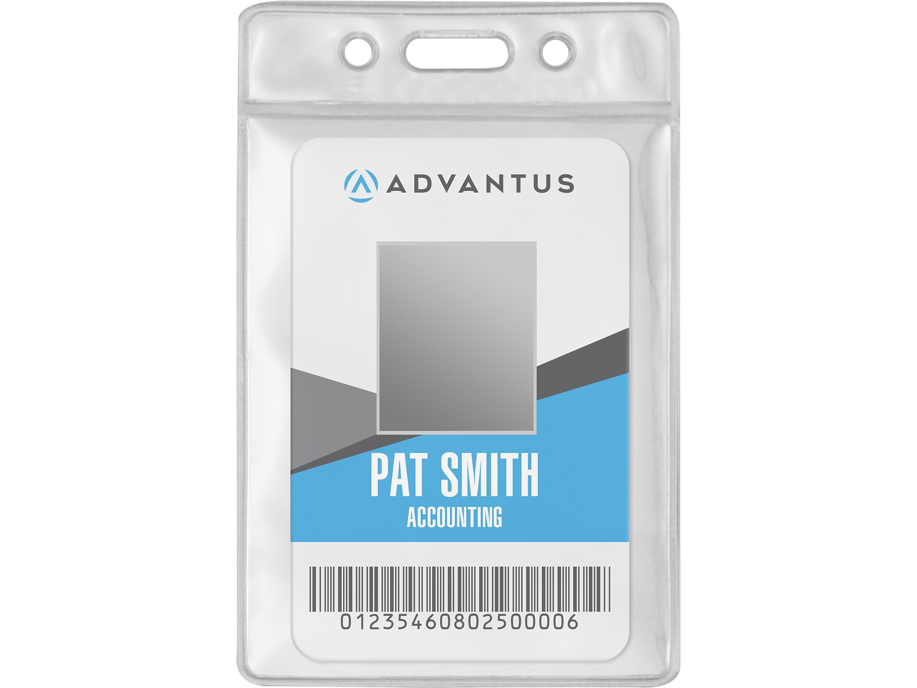 Advantus Lanyard ID Badge Holder, Clear, 50/Pack (75684)