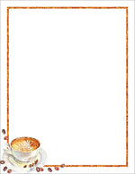 Great Papers Latte Coffee Beans Everyday Letterhead, Multicolored, 50 Sheets/Pack (2025009)