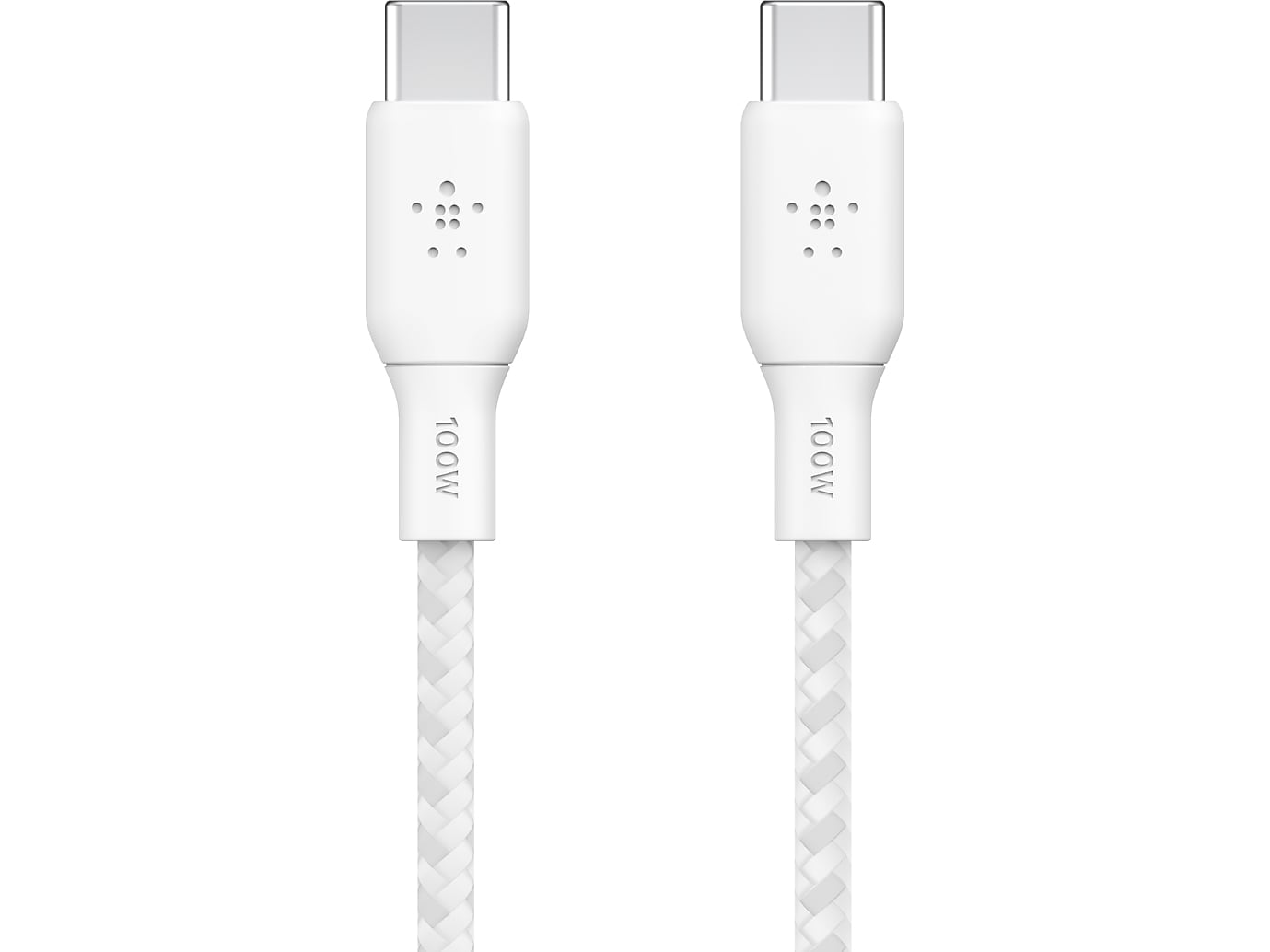 Belkin BoostCharge USB Type-C to USB Type-C Charging Cable, 6.6 ft., White, 2/Pack (CAB014bt2MWH2PK)