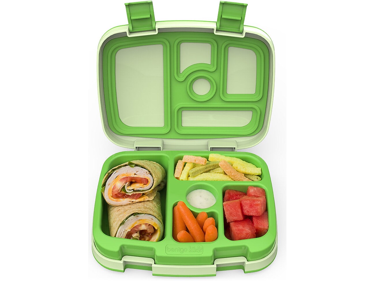 bentgo Kids Bento Box, 5-Compartment, Green, 19 oz. (BGOKIDS-G)