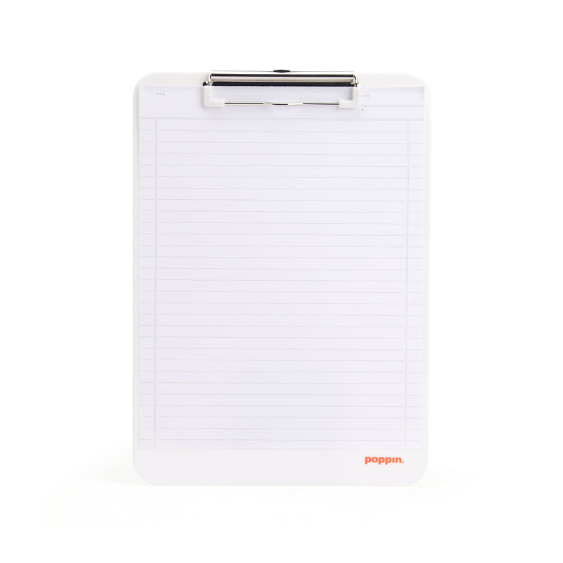 Poppin Plastic Clipboard, White (100149)