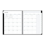 2025-2026 Blue Sky 8.5" x 11" Academic Year Weekly & Monthly Planner, Plastic Cover, Solid Black (134433-A26)