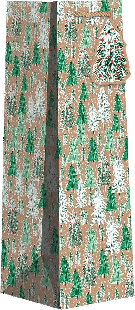 JAM Paper Opulent Tree Wine Gift Bags, Multicolored, 120/Pack (526BXBT7131)