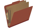 Medical Arts Press Pressboard Classification Folder, 2 Dividers, 2" Expansion, Letter Size, Red, 10/Box (DV-T42-26-3RED)