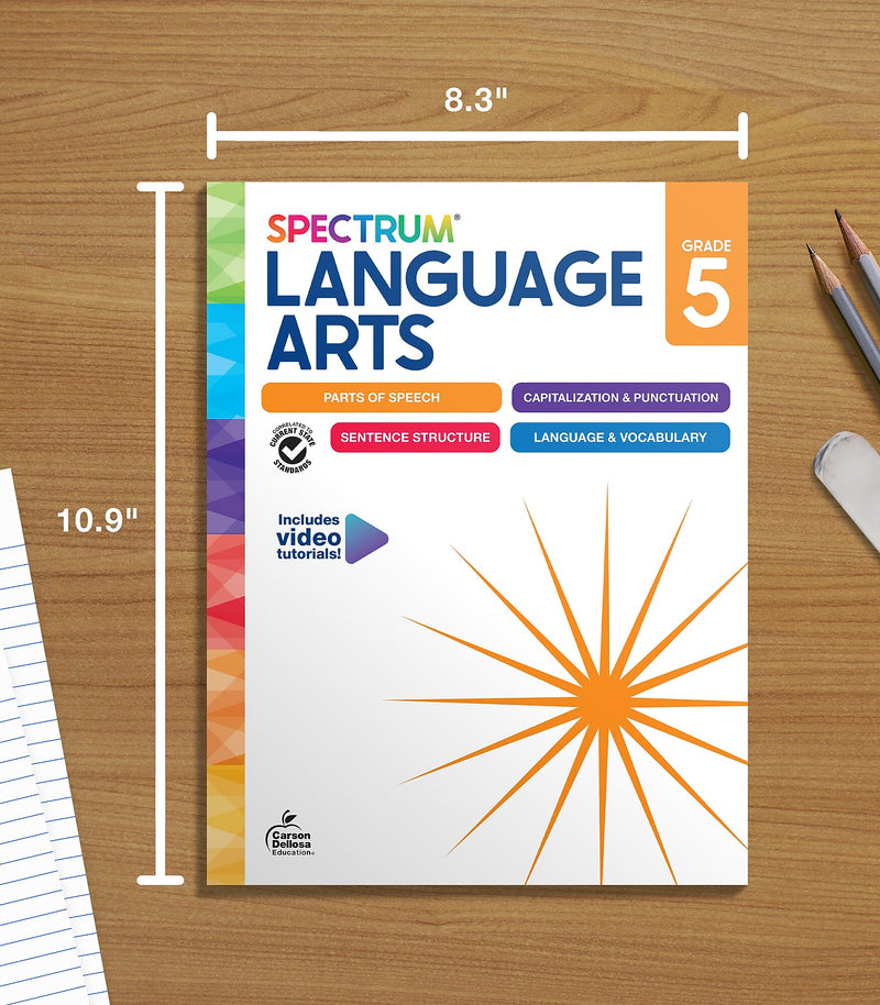 Carson-Dellosa Spectrum Language Arts Workbook, Grade 5