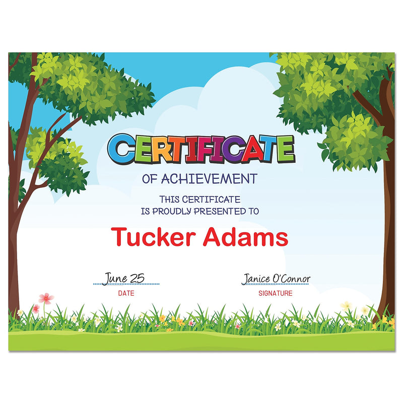 Royal Consumer Outside Scene Certificates, Multicolor, 15/Pack (GEO49950)