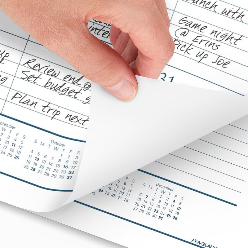 2026 AT-A-GLANCE Success 21.75" x 17" Monthly Desk Pad Calendar, White/Blue (ST24-00-26)