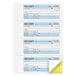 Cosco 2-Part Carbonless Receipts, 7.63" x 11", 200 Sets/Book (074037PK2)