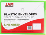 JAM Paper Premium Plastic Document File, Lime Green, 3/Pack (920V0LIX3)