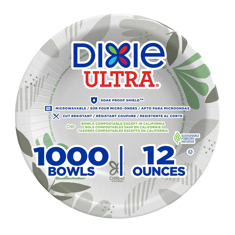 Dixie Ultra Pathways Paper Bowl, 12 oz., Multicolored, 1000/Carton (SX12PATH)