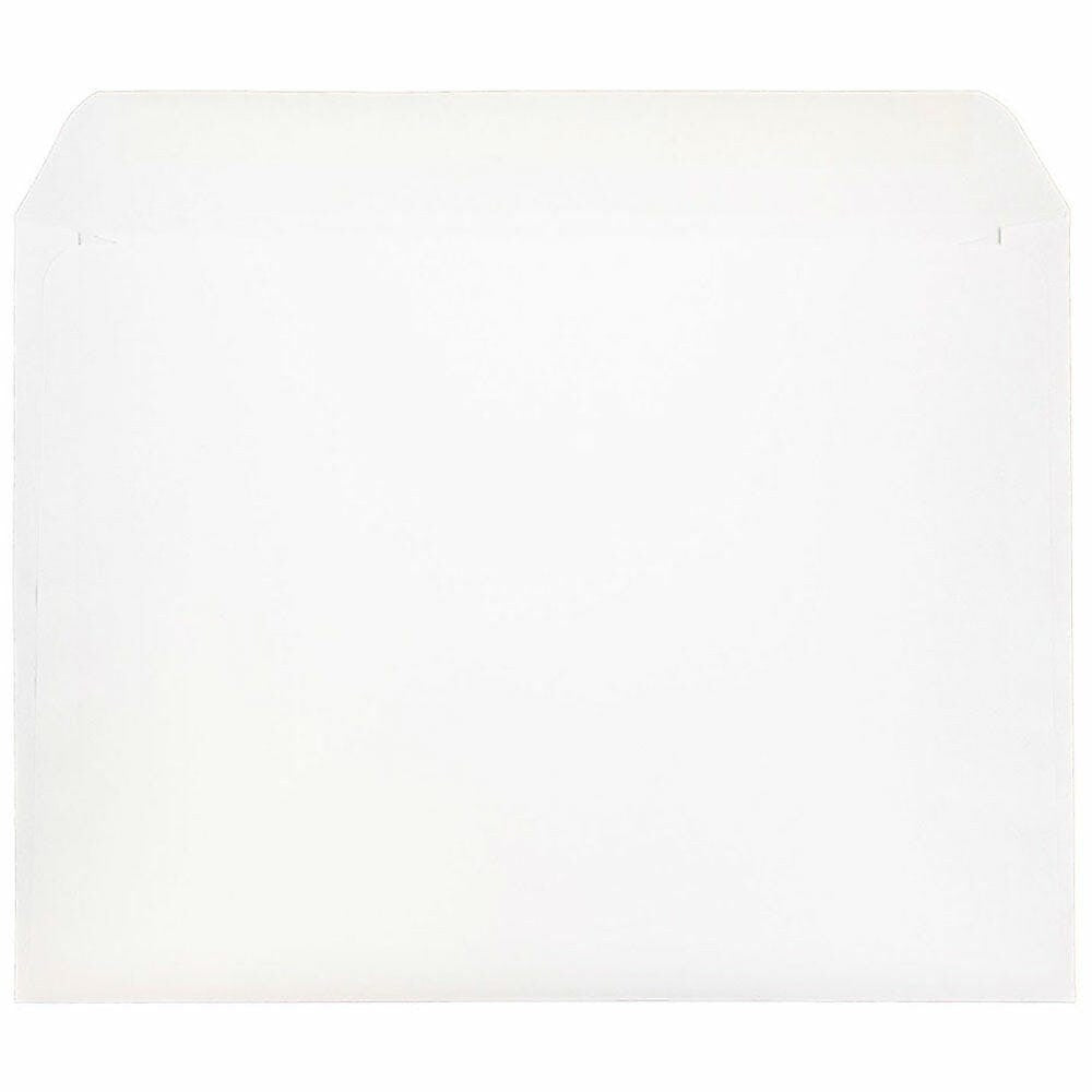 JAM Paper Booklet Envelope 9 1/2" x 12 5/8", White, 100/Pack (4023221d)