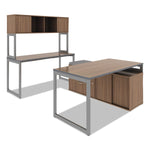 Alera®,  Open Office Desk Series Adjustable O-Leg Desk Base, 24? Deep, Silver