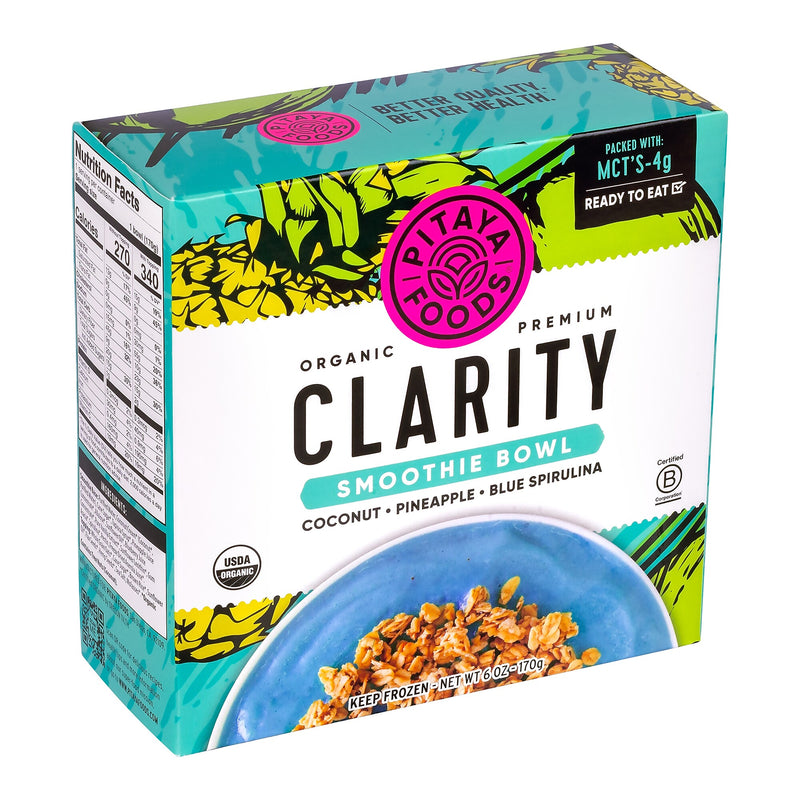 Pitaya Foods Organic Smoothie Bowl, Clarity, 6 oz, 6/Pack (220-02482)
