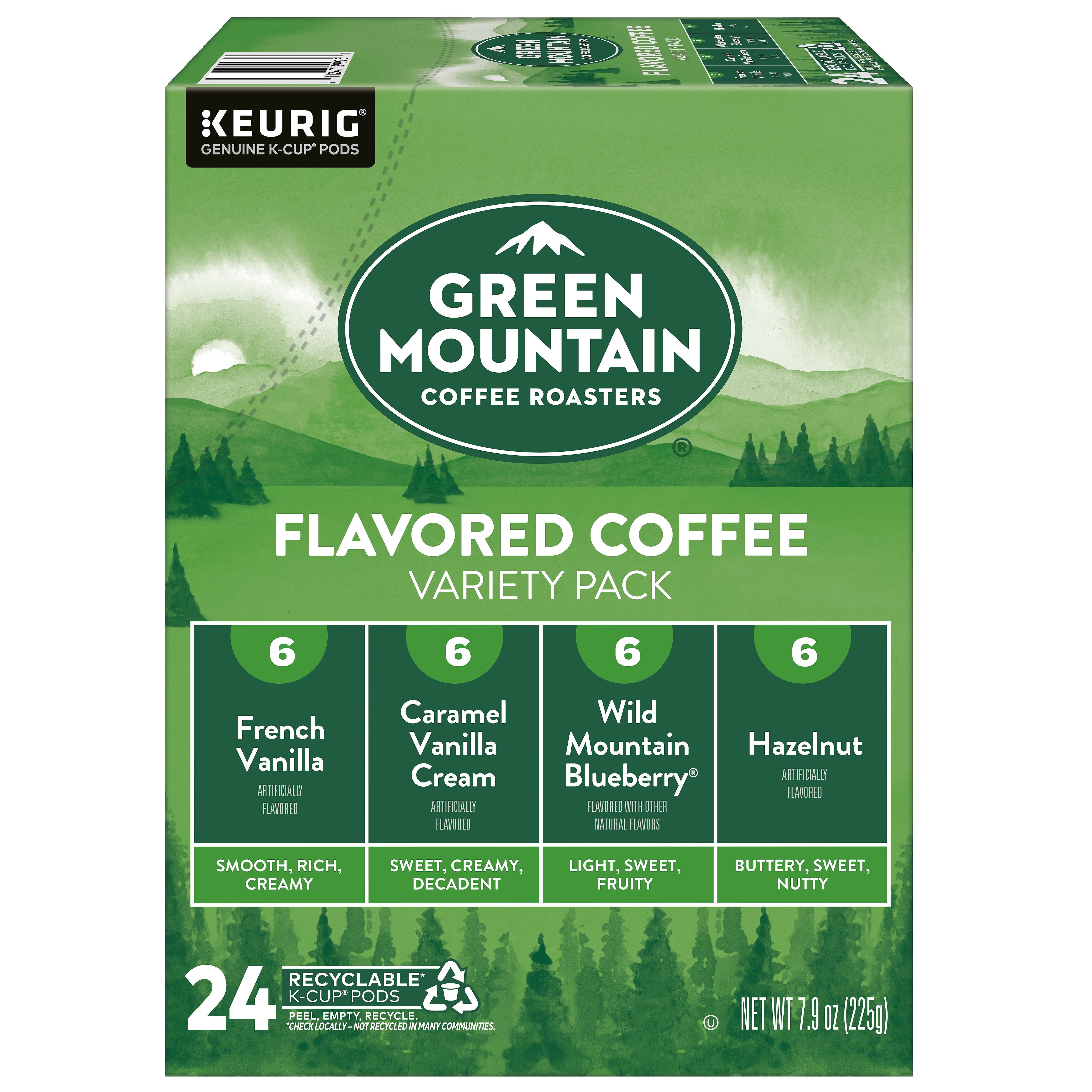Green Mountain Variety Pack Coffee Keurig® K-Cup® Pods, Light Roast, 24/Box (5000374160)