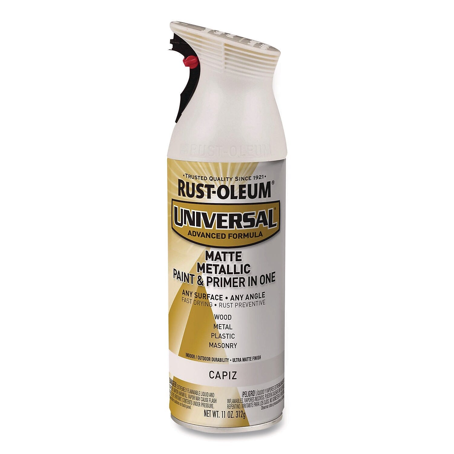 Rust-Oleum Universal Premium Metallic Spray Paint, Metallic Capiz, 11 oz., 6/Carton (371597)