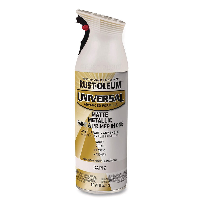 Rust-Oleum Universal Premium Metallic Spray Paint, Metallic Capiz, 11 oz., 6/Carton (371597)