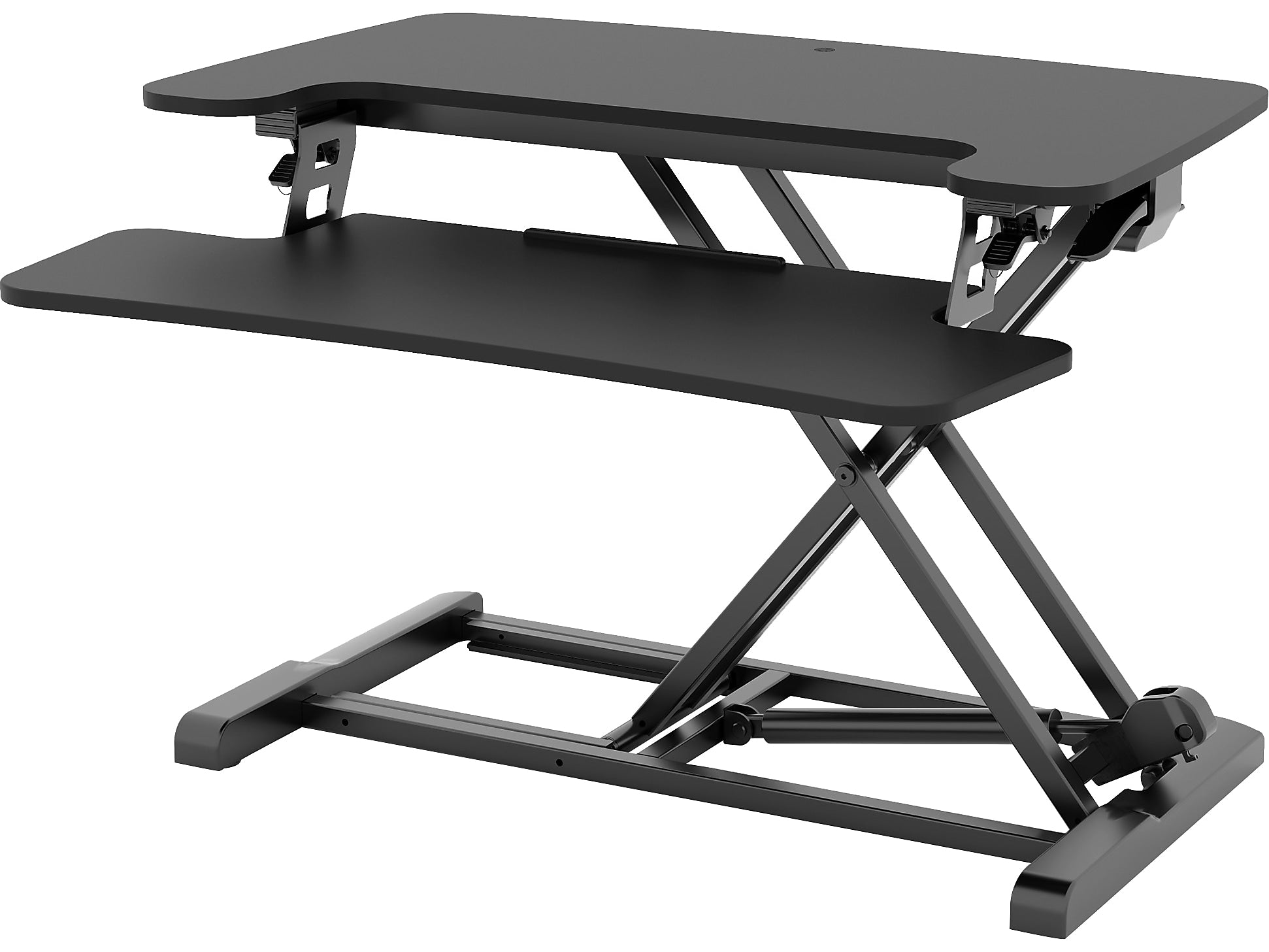FlexiSpot M7 Series 28"W Manual Rectangular Adjustable Standing Desk Converter, Black (M7-E-28B)