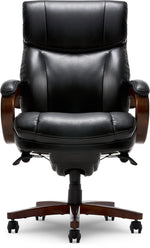 La-Z-Boy Trafford Ergonomic Bonded Leather Swivel Executive Chair, Black (45782A)