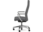 HON Cofi Fabric Swivel Executive Chair, Graphite/Polished Aluminum (HCFEU.W0.STC.P.H.UR93.CHSTC09.PA)