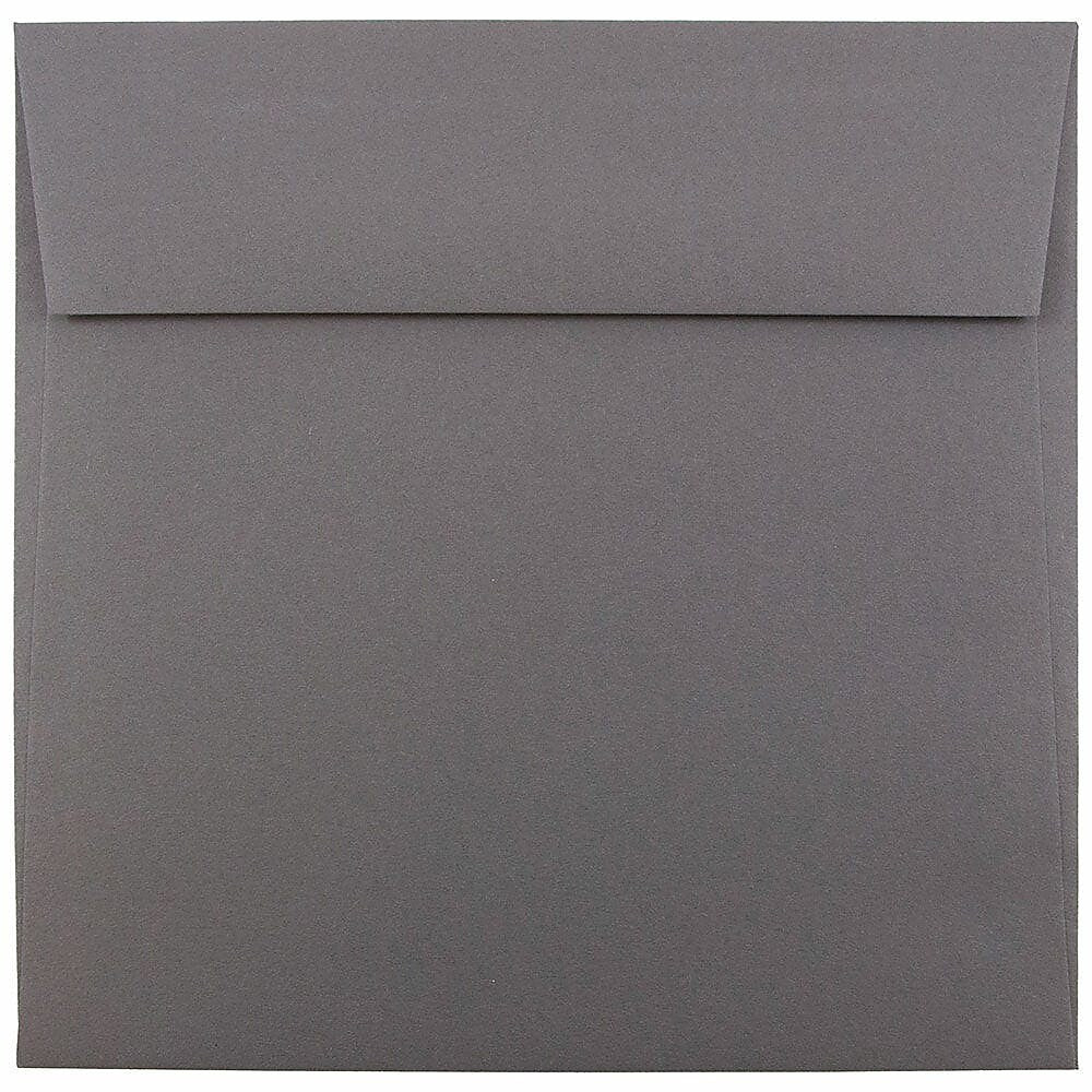 JAM Paper Invitation Envelope 6 1/2" x 6 1/2", Dark Grey, 100/Pack (263917200d)