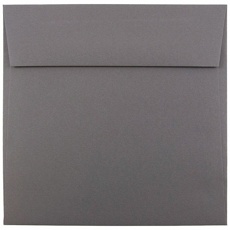 JAM Paper Invitation Envelope 6 1/2" x 6 1/2", Dark Grey, 100/Pack (263917200d)