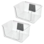 iDESIGN Wall-Mounted Large Stackable Plastic Storage Bin, 8" x 15"x 12.5", Clear, 2/Pack (29173M2)