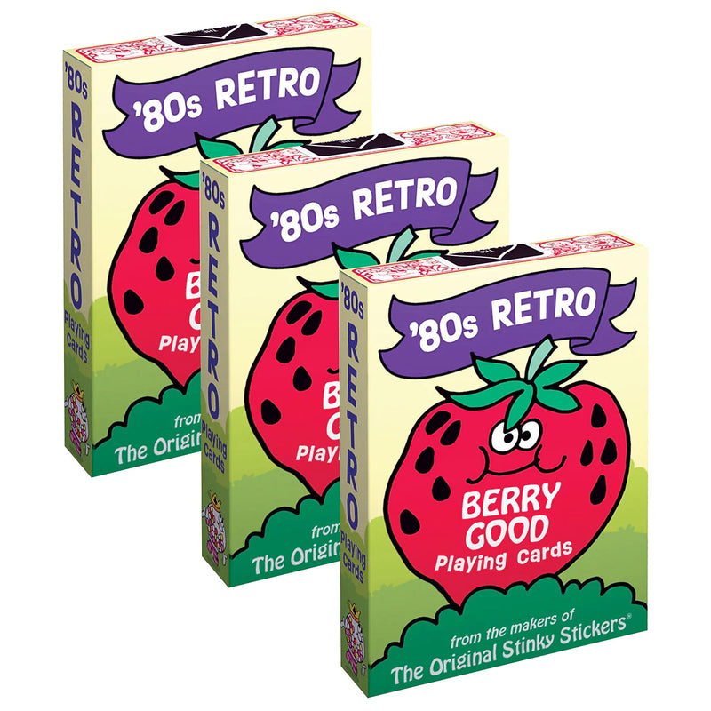 Trend Enterprises 80's Retro Playing Cards, Multicolored, 3/Bundle (T-20101-3)