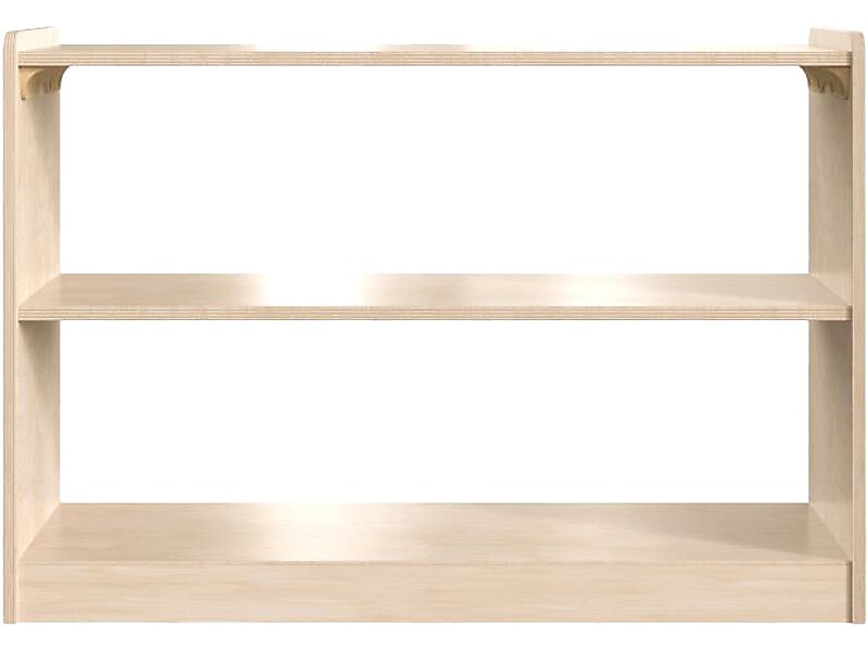 Flash Furniture Bright Beginnings 2-Section Open Storage Unit, 24.5"H x 47.25"W x 11.75"D, Brown (MK-ME088030-GG)