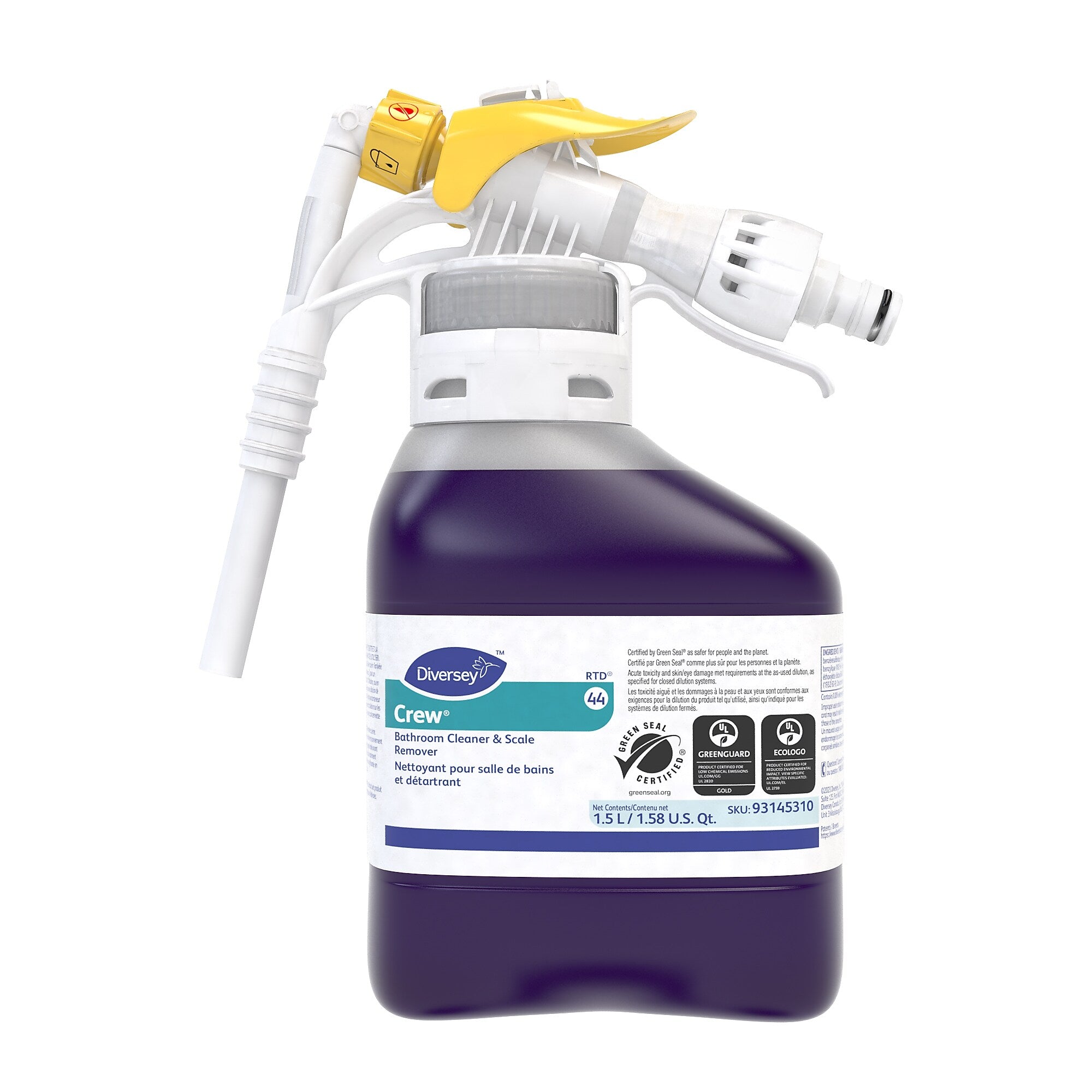 Crew 44 Diversey RTD Bathroom Cleaner & Scale Removers, Liquid, Unscented, 50.7 Fl. Oz., 2/Carton (93145310)