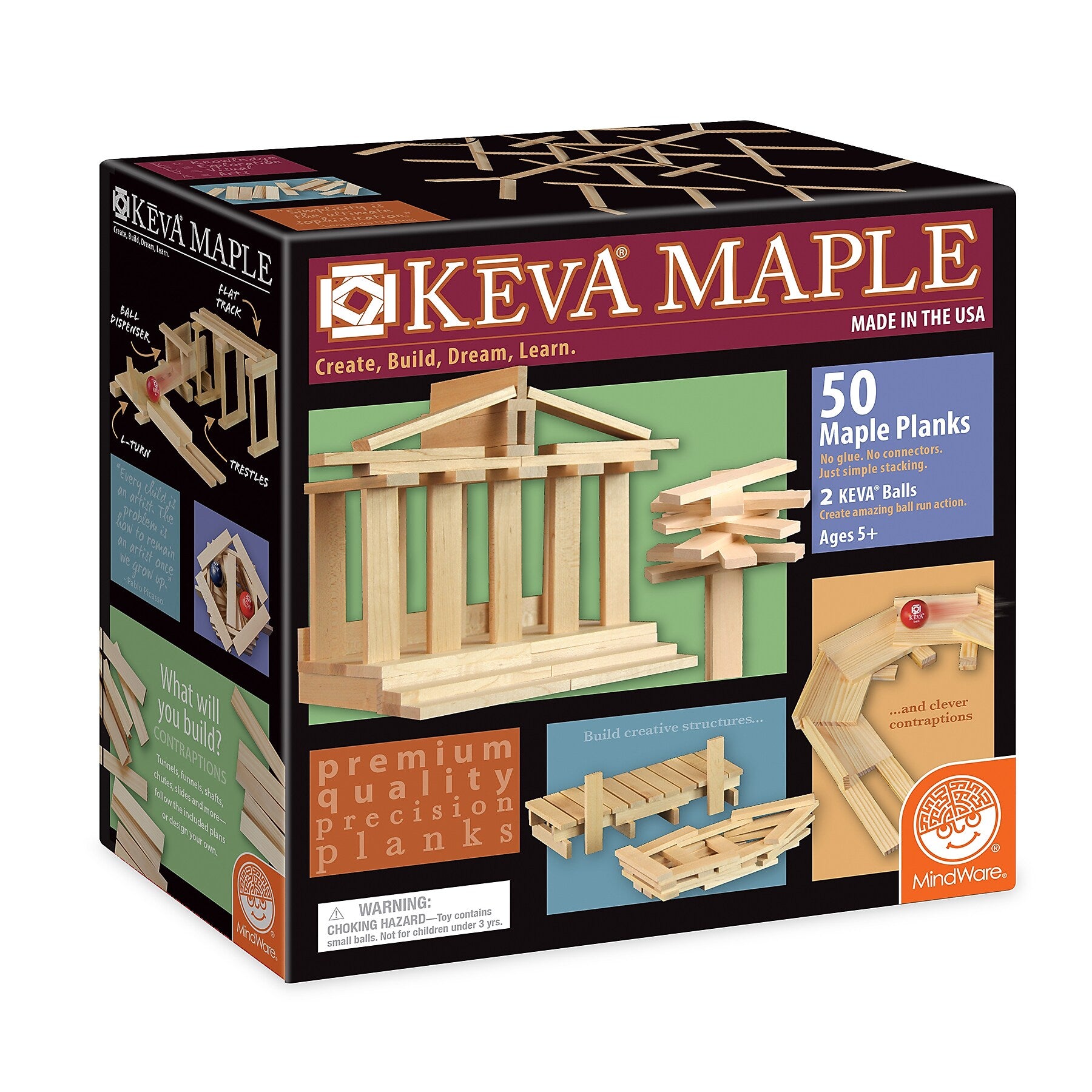 KEVA Maple Plank Set, 50 Plank Set (MWA66001)