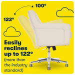 Serta Style Ashland Bonded Leather Swivel Computer and Desk Chair, Cream (47140F)