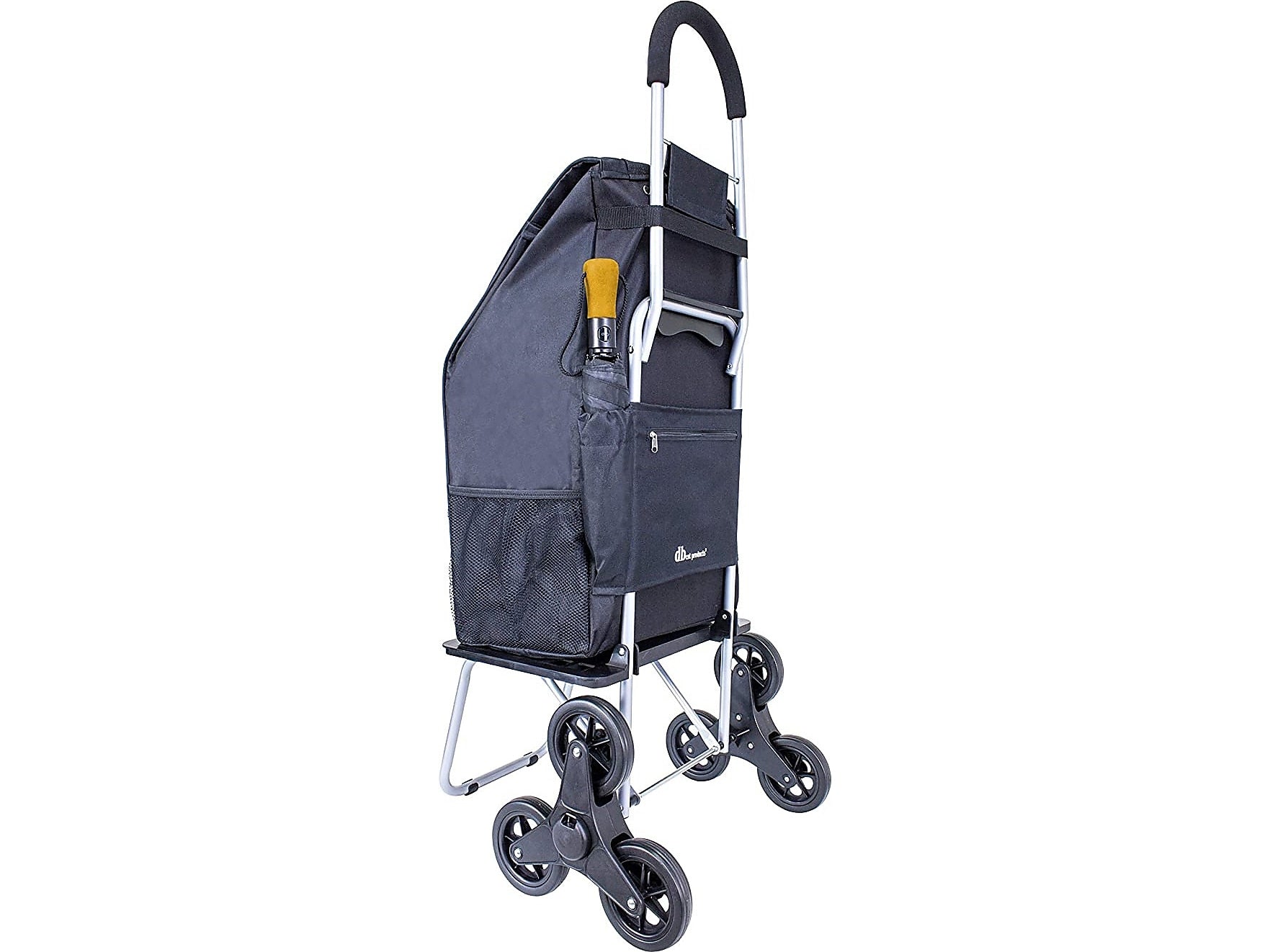Dbest Stair Climber Bigger Folding Trolley Dolly Cart, 200 lb. Capacity, Black (01-599)