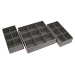 Household Essentials Drawer Organizers, Gray, 3/Pack (750-1)