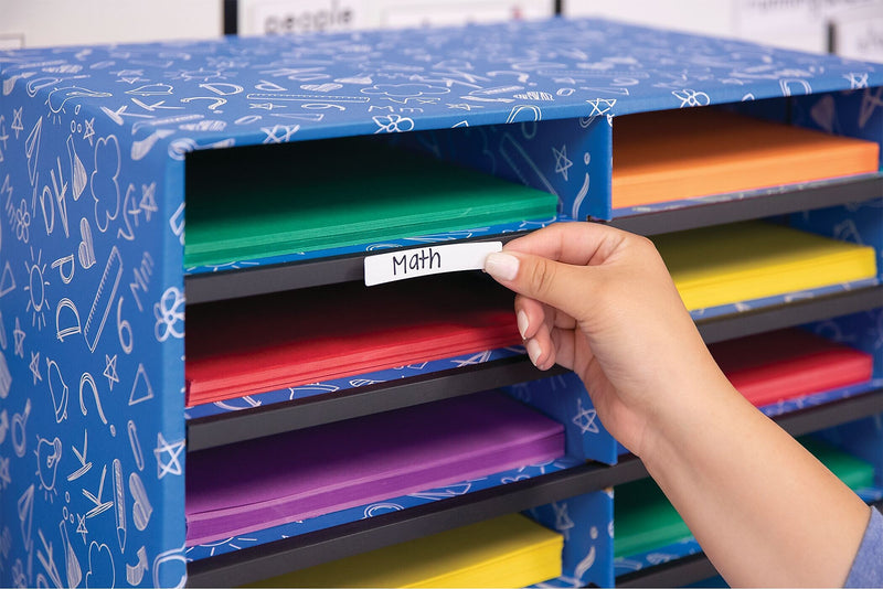 Bankers Box Classroom Collection 10-Compartment Mail Sorters, 19.5" x 12.375", Blue (3384201)