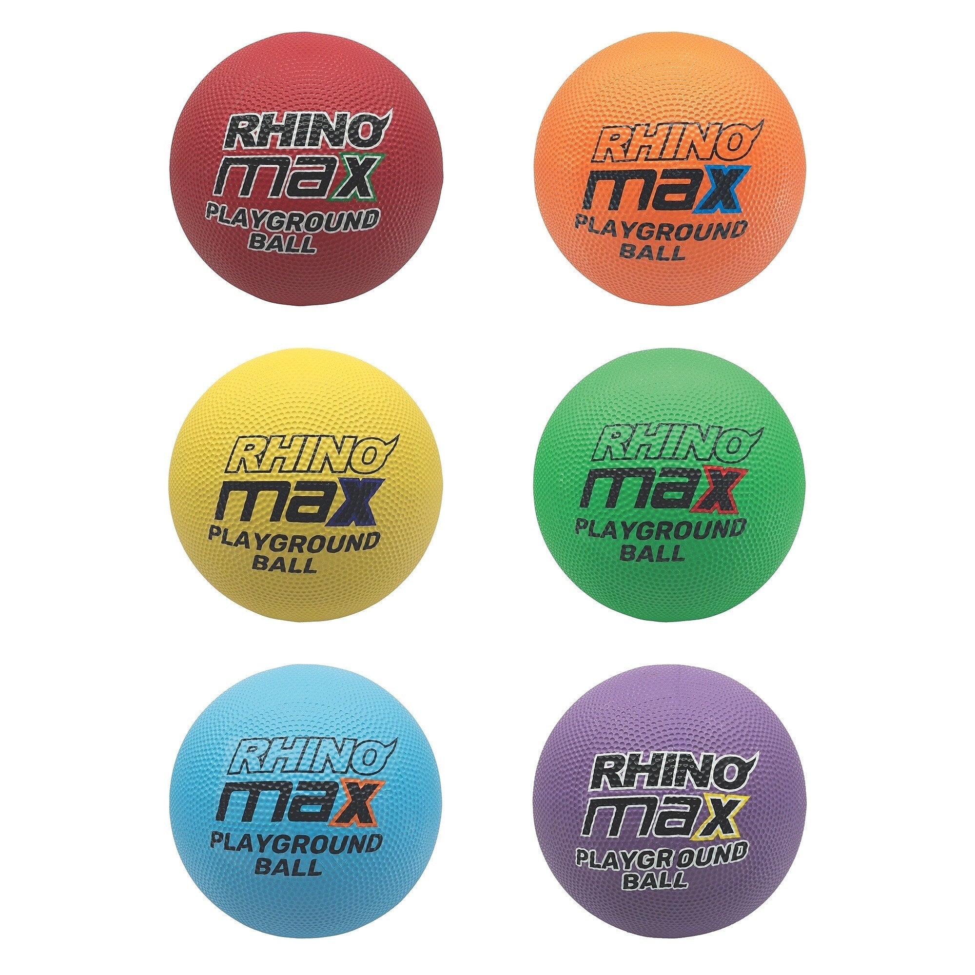 Champion Sports 8.5 in. Rhino Max Playground Ball Set, Multicolor, 6/Set (CHMP891)