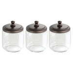 iDESIGN Glass Desk Organizers, Clear/Bronze, 3 Piece (28318M3)