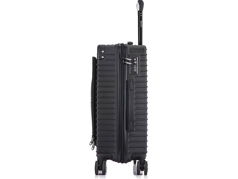 DUKAP Tour 20" Hardside Carry-On Suitcase, 4-Wheeled Spinner, TSA Checkpoint Friendly, Black (DKTOU00S-BLK)
