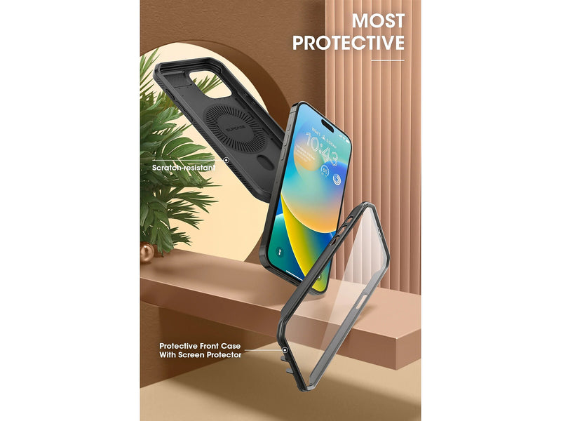 SUPCASE Unicorn Beetle PRO MAG Rugged Case for iPhone 15 Pro, Shock-Absorbing, Gunmetal