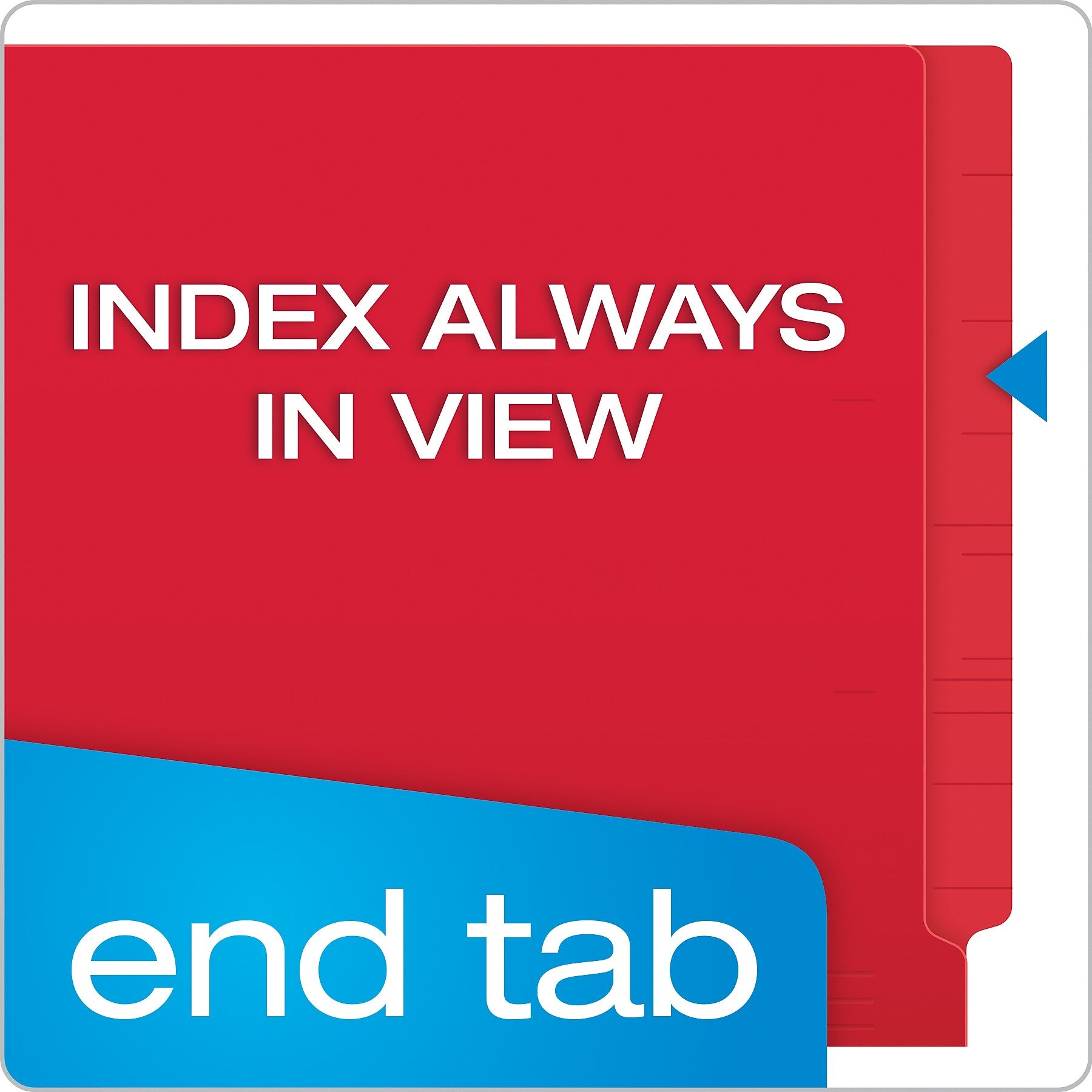 Pendaflex Heavy Duty End Tab File Folder, Straight Cut, Letter Size, Red, 100/Box (H110DR)