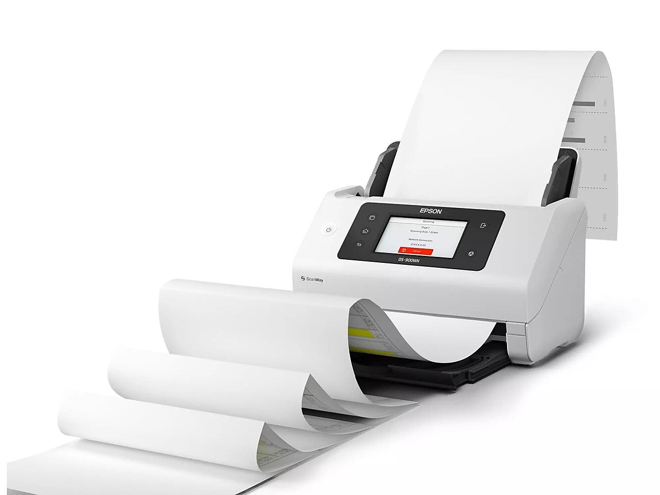Epson DS-900WN Wireless Duplex Document Scanner, White/Black (B11B276201)
