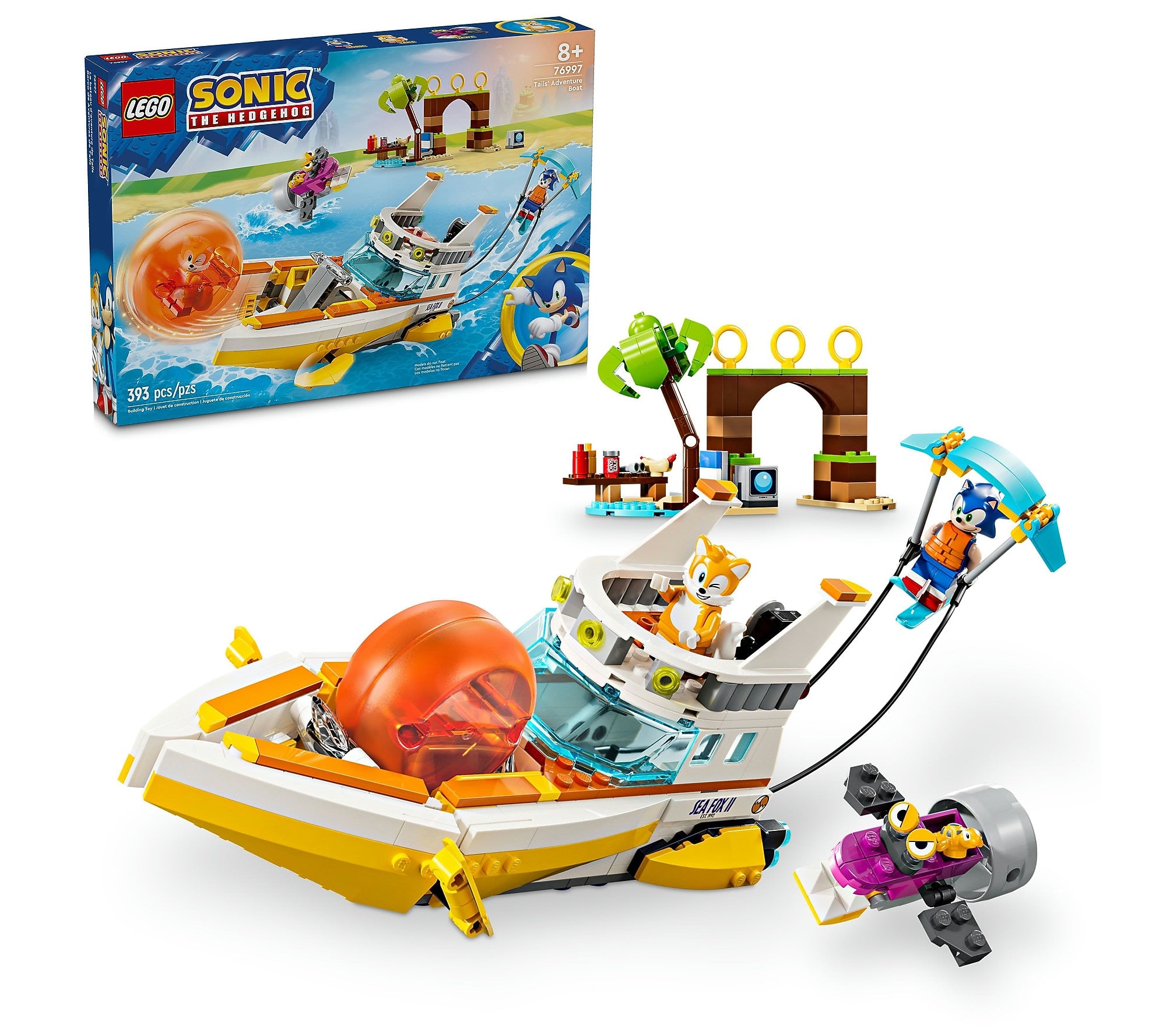 LEGO Sonic Tails Adventure Boat, 393 Pieces (76997)