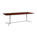 Bush Business Furniture 120W x 48D Boat Shaped Conference Table with Metal Base, Hansen Cherry (99TBM120HCSVK)