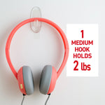 Command Medium Hooks Cabinet Pack, 2 lb., Clear, 50/Pack (17091CABPK)