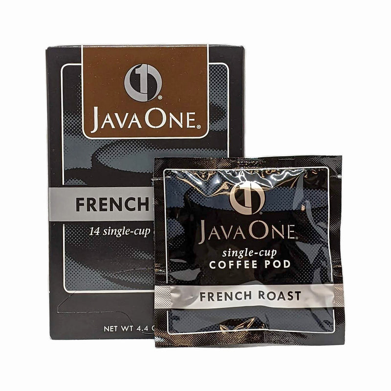 JavaOne French Roast Coffee Soft Pods, Dark Roast, 84/Carton (JTC30806CT)