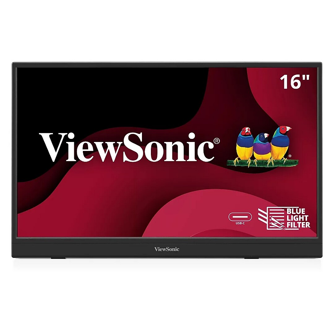 ViewSonic 15.6" 60Hz LED Monitor, Black (VA1653)
