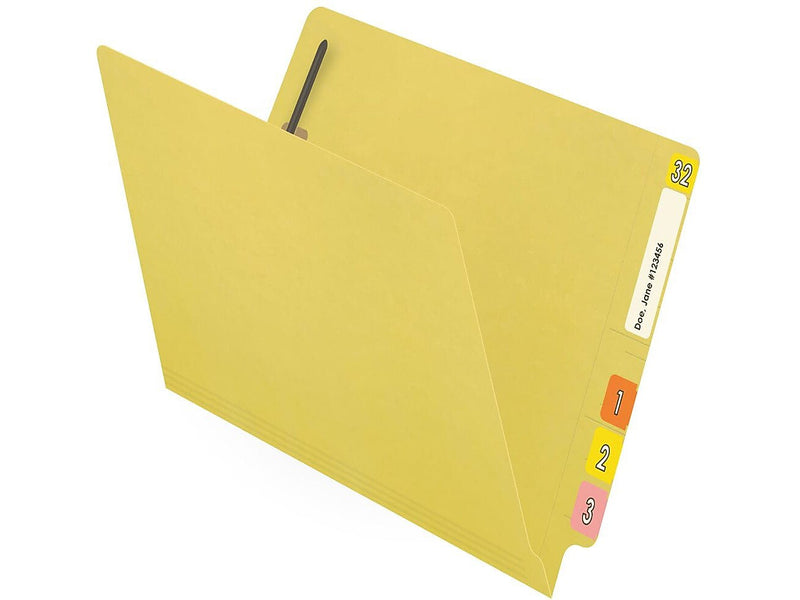 Medical Arts Press Reinforced End Tab File Folder, Straight Cut, Letter-Size, Yellow, 250/Carton (S-01602-YLW-B)