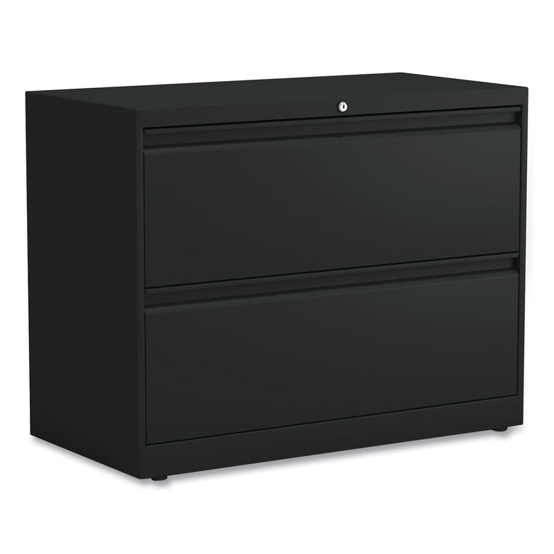Alera® Lateral File, 2 Legal/Letter-Size File Drawers, Black, 36" x 18.63" x 28"